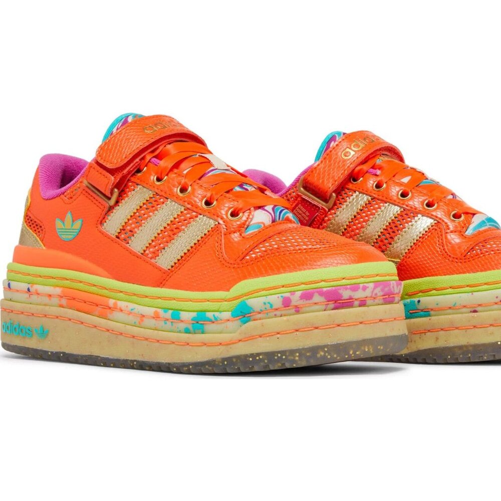 Size 6 - Adidas Forum Triple Platform Low Carnival W Orange NIB